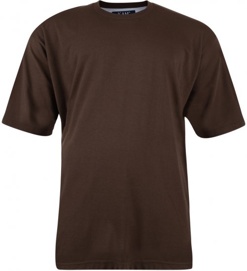 Kam Jeans T-shirt Brown - Marškinėliai - Marškinėliai - 2XL-14XL