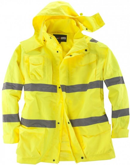 Marc & Mark Hi Vis Rainjacket Yellow - Darbo drabužiai - Darbo drabužiai - 3XL-10XL