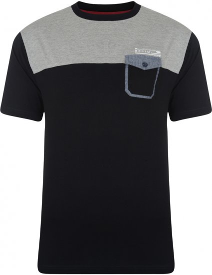 Kam Jeans 543 T-shirt Black - Marškinėliai - Marškinėliai - 2XL-14XL