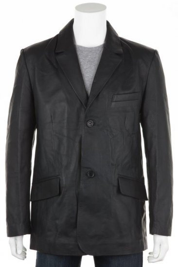 Woodland Leather Blazer Black - Didelės vyriškos striukės - Didelės vyriškos striukės