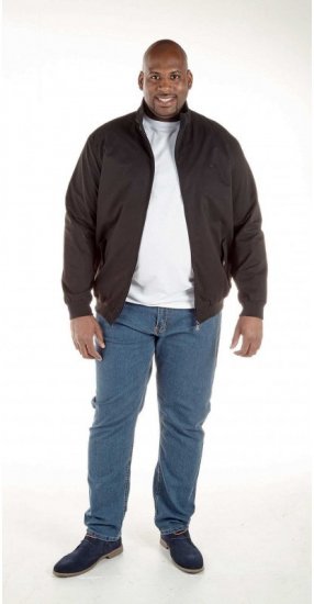 D555 Windsor Cotton Harrington Jacket Black - Didelės vyriškos striukės - Didelės vyriškos striukės