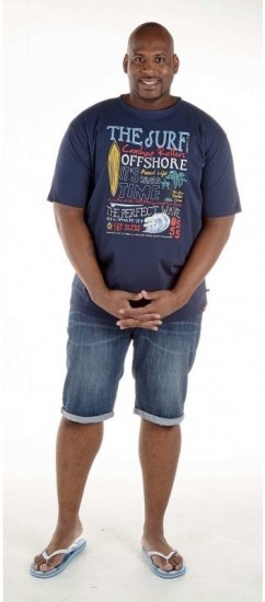 D555 Jordan T-shirt Navy - Marškinėliai - Marškinėliai - 2XL-14XL