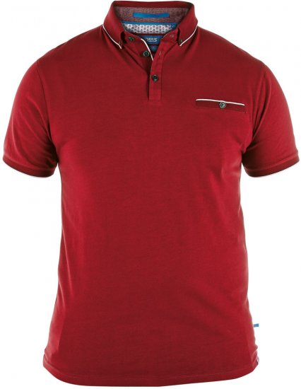 D555 Asia Polo Shirt Red - Polo marškinėliai - Polo marškinėliai - 2XL-8XL