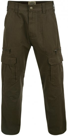 Kam Jeans Cargo pants Khaki TALL SIZES - VYRIŠKI DRABUŽIAI MT-6XLT - Drabužiai aukštiems vyrams