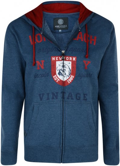 Kam Jeans Long Beach Hoody Denim - Megztiniai ir džemperiai - Megztiniai ir Džemperiai - 2XL-14XL