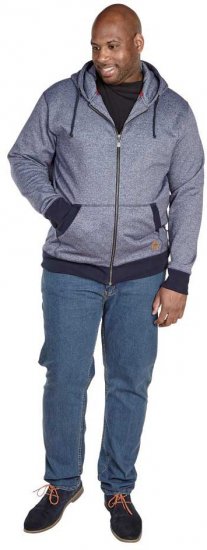 D555 AVERY Blue Speckled Hoody - Megztiniai ir džemperiai - Megztiniai ir Džemperiai - 2XL-14XL