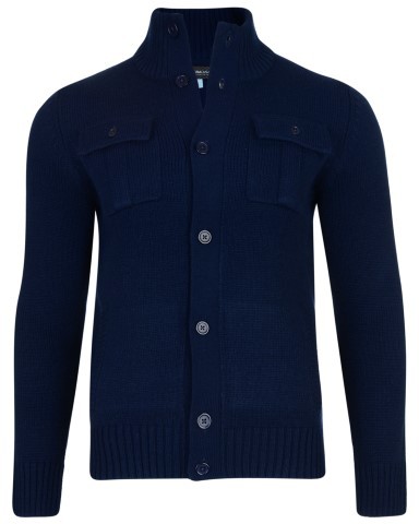 Kam Jeans Button Thru Knit Cardigan Navy - Megztiniai ir Džemperiai - Megztiniai ir Džemperiai - 2XL-8XL