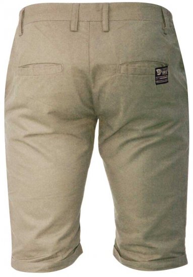 D555 PANAMA Chino Short With Side Elasticated Waist Khaki - Šortai - Šortai - W40-W60