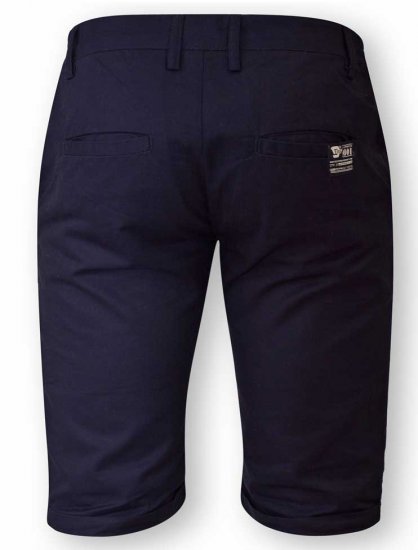 D555 PANAMA Chino Short With Side Elasticated Waist Navy - Šortai - Šortai - W40-W60
