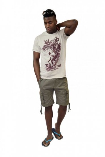 D555 CLAYTON Honolua Bay T-shirt White Marl - Marškinėliai - Marškinėliai - 2XL-14XL
