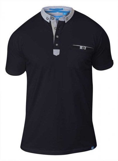 D555 HAYDEN Short Sleeve Polo Black - Polo marškinėliai - Polo marškinėliai - 2XL-8XL