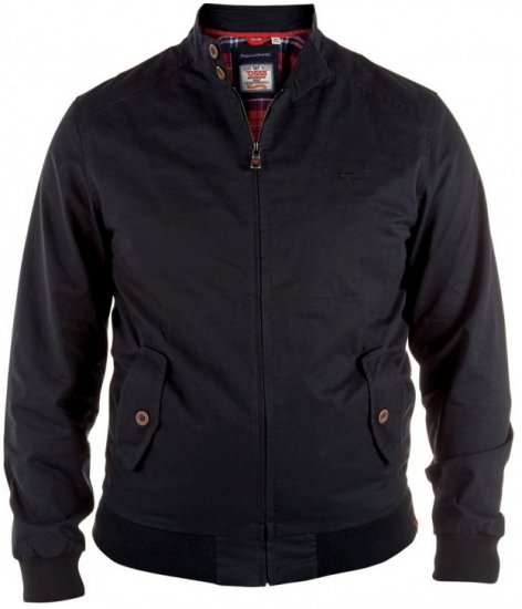 D555 Windsor Cotton Harrington Jacket Black - Didelės vyriškos striukės - Didelės vyriškos striukės