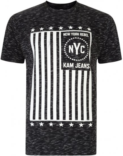 Kam Jeans NY Rebel Tee -Black Edition - Marškinėliai - Marškinėliai - 2XL-14XL