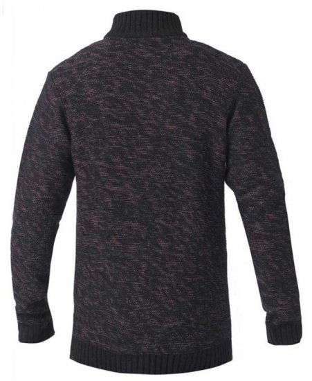 D555 MARSDEN Neck Sweater Black/Red - Megztiniai ir džemperiai - Megztiniai ir Džemperiai - 2XL-14XL