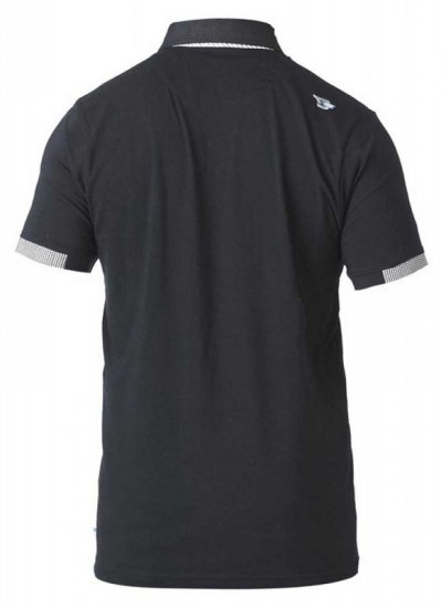 D555 SWANN Short Sleeve Stretch Polo Black - Polo marškinėliai - Polo marškinėliai - 2XL-8XL