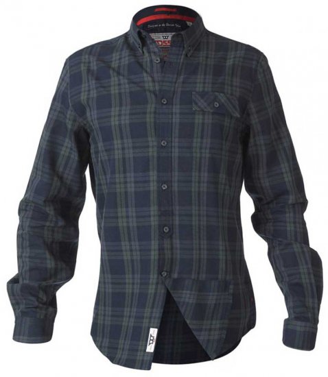 D555 Angelo LS Shirt Navy - Marškiniai - Marškiniai - 2XL-8XL