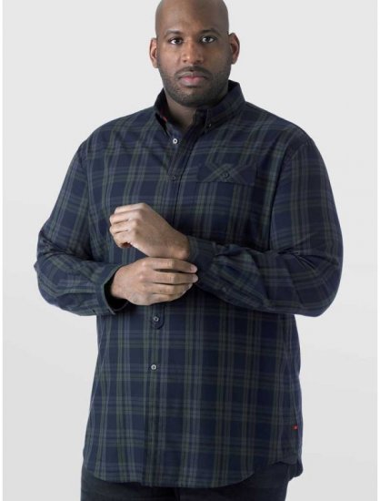 D555 Angelo LS Shirt Navy - Marškiniai - Marškiniai - 2XL-8XL