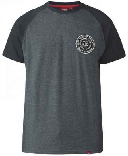 D555 Spencer T-shirt Charcoal - Marškinėliai - Marškinėliai - 2XL-14XL