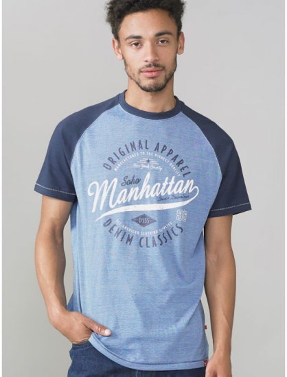 D555 Gunner T-shirt Blue - Marškinėliai - Marškinėliai - 2XL-14XL