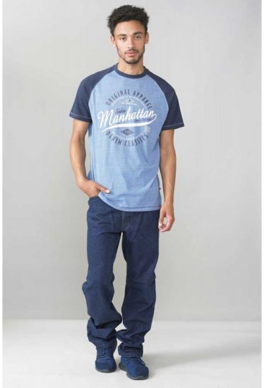 D555 Gunner T-shirt Blue - Marškinėliai - Marškinėliai - 2XL-14XL