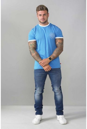 D555 Otis T-shirt Blue - Marškinėliai - Marškinėliai - 2XL-14XL