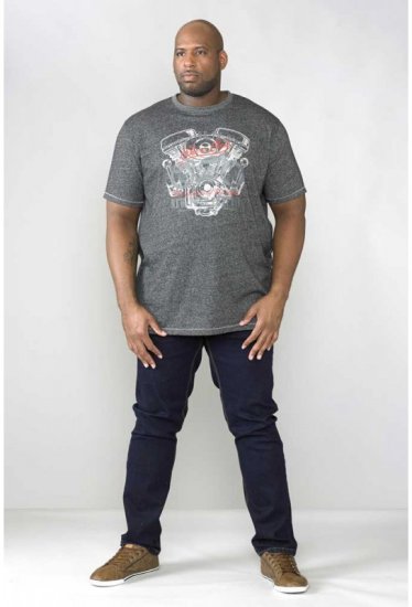 D555 Bradley T-shirt Charcoal - Marškinėliai - Marškinėliai - 2XL-14XL