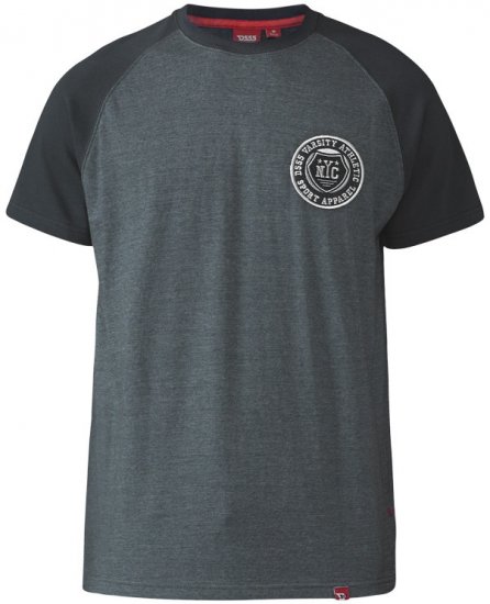 D555 Spencer T-shirt Charcoal - Marškinėliai - Marškinėliai - 2XL-14XL