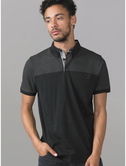 D555 Jauram Polo Black - Polo marškinėliai - Polo marškinėliai - 2XL-8XL