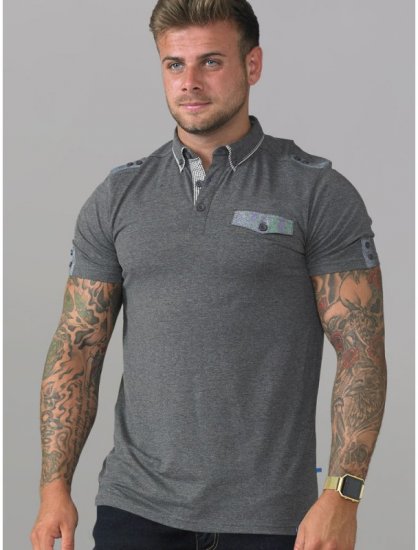 D555 Hogan Polo Charcoal - Polo marškinėliai - Polo marškinėliai - 2XL-8XL