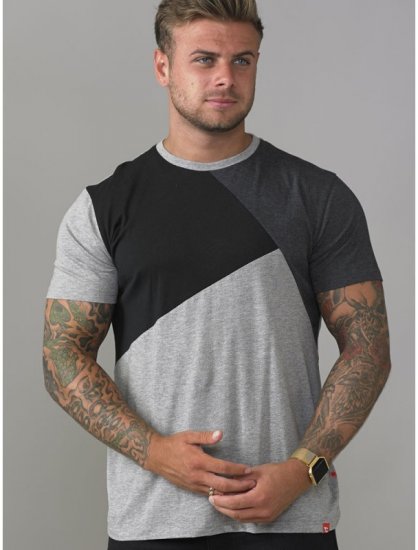 D555 Authentic T-shirt Grey - Marškinėliai - Marškinėliai - 2XL-14XL