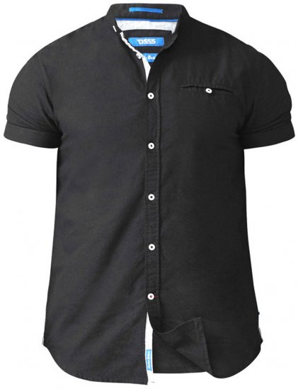 D555 Dwight Short Sleeve Shirt Black - Marškiniai - Marškiniai - 2XL-8XL