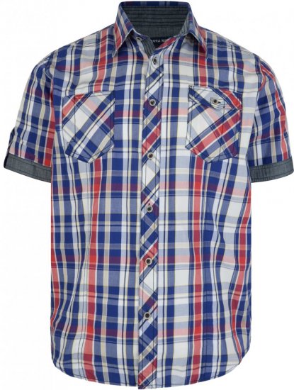 Kam Jeans 6149 Short Sleeve Shirt Stone - Marškiniai - Marškiniai - 2XL-8XL