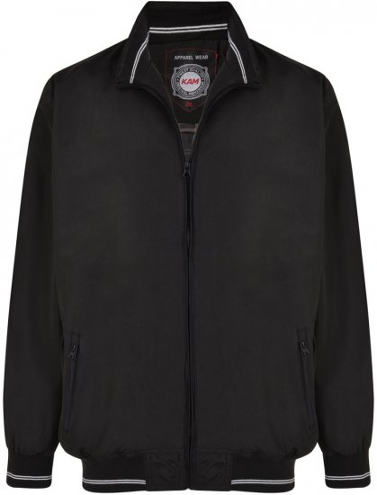 Kam Jeans 436 Summer Jacket Black - Didelės vyriškos striukės - Didelės vyriškos striukės