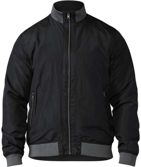 D555 Felix Lightweight Bomber Jacket Black - Didelės vyriškos striukės - Didelės vyriškos striukės