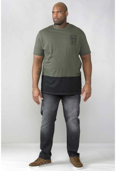 D555 Emerson T-shirt Khaki & Black - Marškinėliai - Marškinėliai - 2XL-14XL