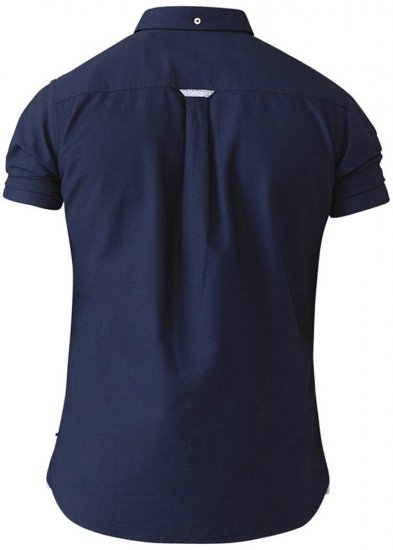 D555 Norman Short Sleeve Oxford Shirt Navy - Marškiniai - Marškiniai - 2XL-8XL