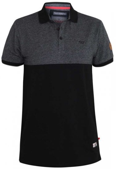 D555 Stefhen Polo Black - Polo marškinėliai - Polo marškinėliai - 2XL-8XL