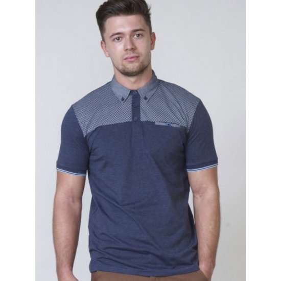 D555 Brent Polo Denim Blue - Polo marškinėliai - Polo marškinėliai - 2XL-8XL