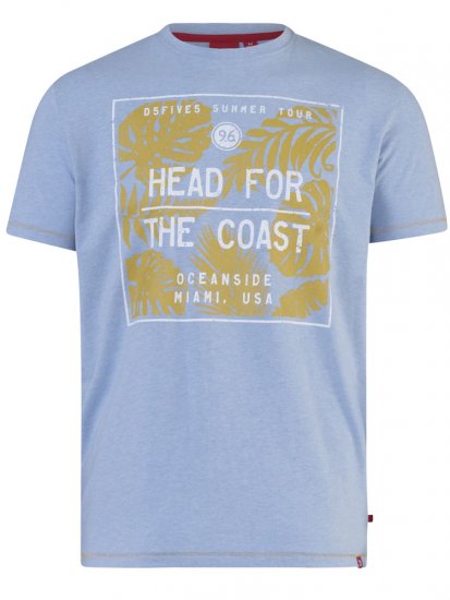 D555 Arizona T-shirt Light Blue - Marškinėliai - Marškinėliai - 2XL-14XL