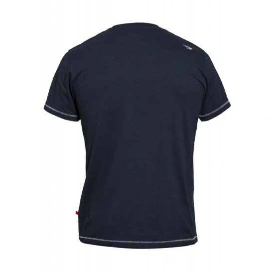 D555 Thornton Embroidery T-shirt Navy - Marškinėliai - Marškinėliai - 2XL-14XL