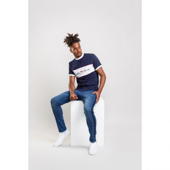 D555 Cullen T-shirt Navy - Marškinėliai - Marškinėliai - 2XL-14XL