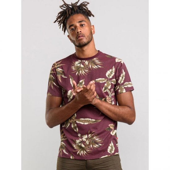 D555 Baxter T-shirt Wine-red - Marškinėliai - Marškinėliai - 2XL-14XL