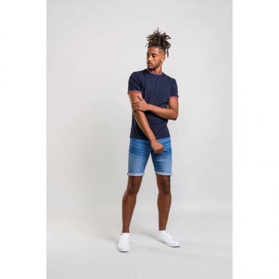 D555 Bates T-shirt Navy - Marškinėliai - Marškinėliai - 2XL-14XL