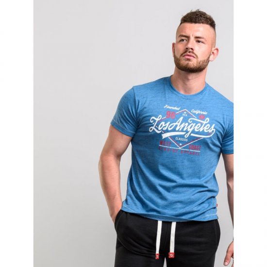 D555 Shelton T-shirt Blue - Marškinėliai - Marškinėliai - 2XL-14XL