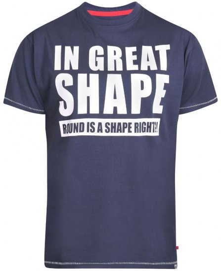 D555 Ronald T-shirt Navy - Marškinėliai - Marškinėliai - 2XL-14XL