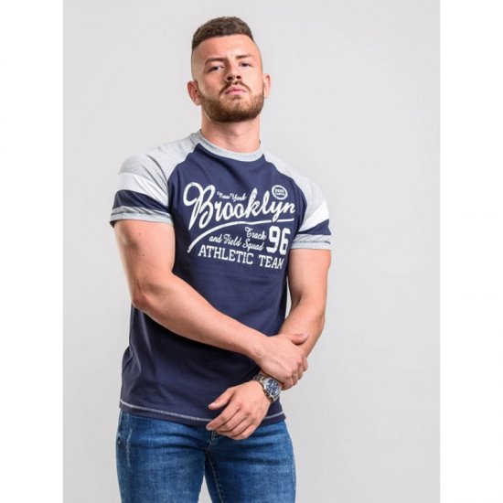 D555 Jones T-shirt Navy - Marškinėliai - Marškinėliai - 2XL-14XL