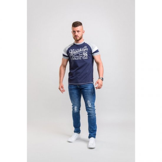 D555 Jones T-shirt Navy - Marškinėliai - Marškinėliai - 2XL-14XL