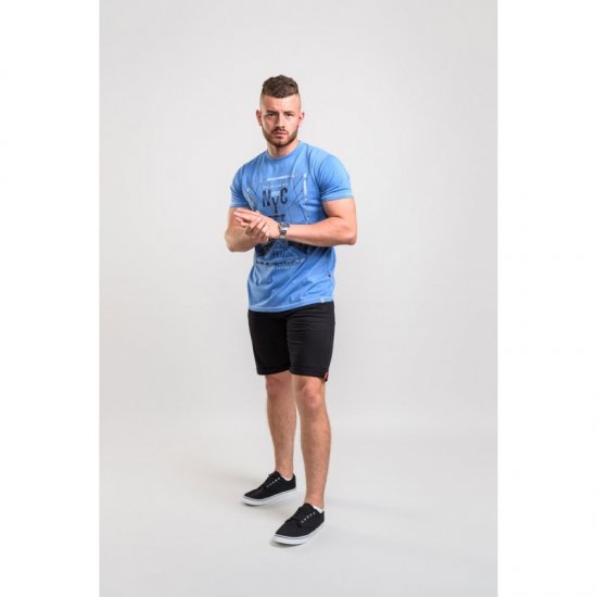D555 Monty T-shirt Blue - Marškinėliai - Marškinėliai - 2XL-14XL