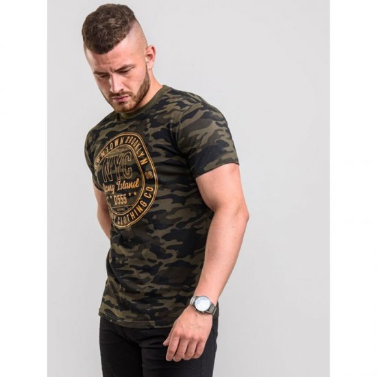 D555 Thompson T-shirt Jungle Camo - Marškinėliai - Marškinėliai - 2XL-14XL