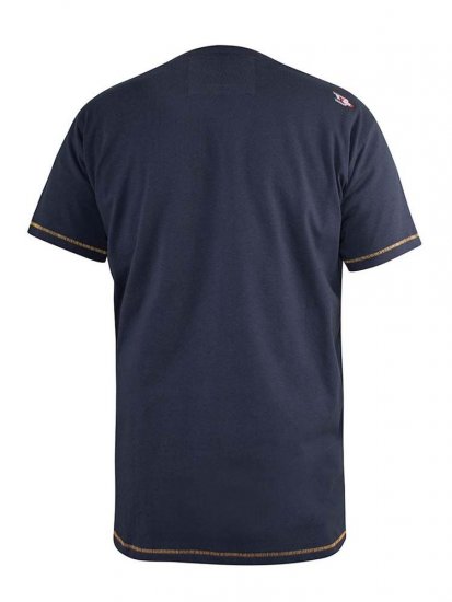 D555 Jasper Authentic Printed T-shirt Navy - Marškinėliai - Marškinėliai - 2XL-14XL